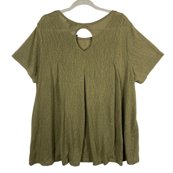 Nwt Lane Bryant Green Short Sleeves Top Size 22/24, 2XL - Picture 2 of 7